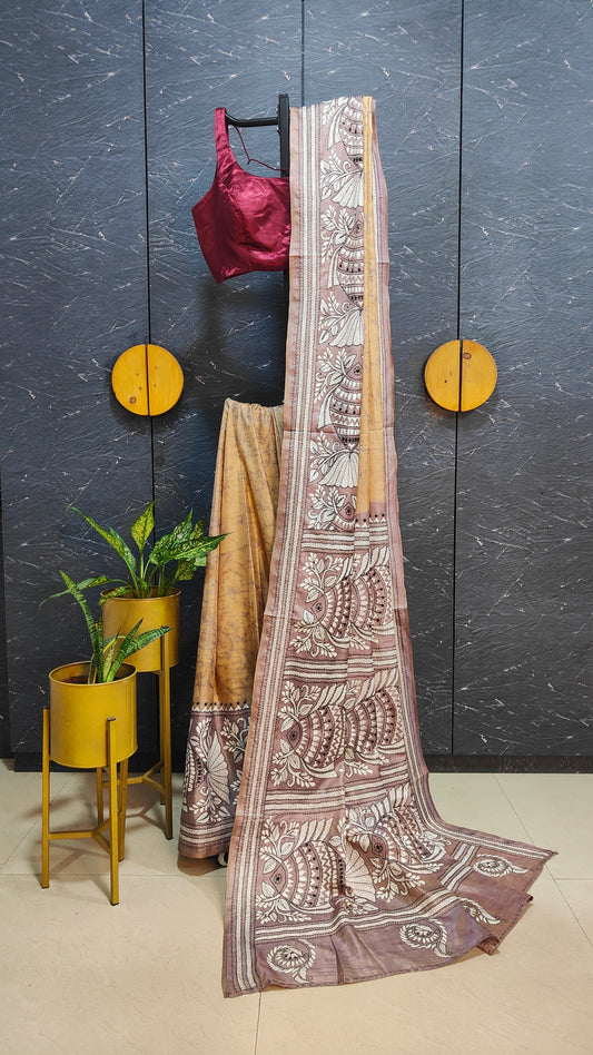 Batik Kantha Silk Saree