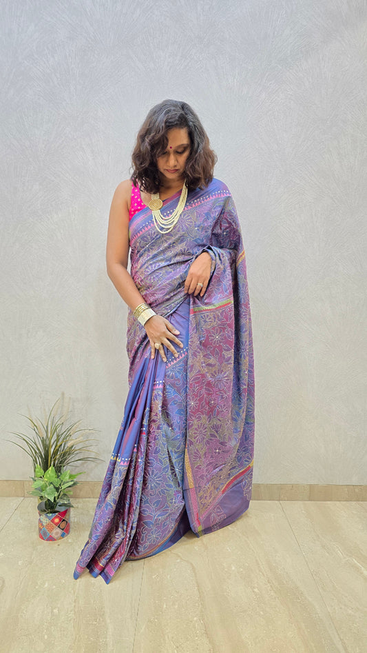 Kantha Silk Saree